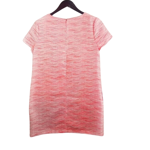 CeCe by CYNTHIA STEFFE Jacquard Shift Short Sleeve Tweed Pink Mini Dress Size 4 - Picture 9 of 13